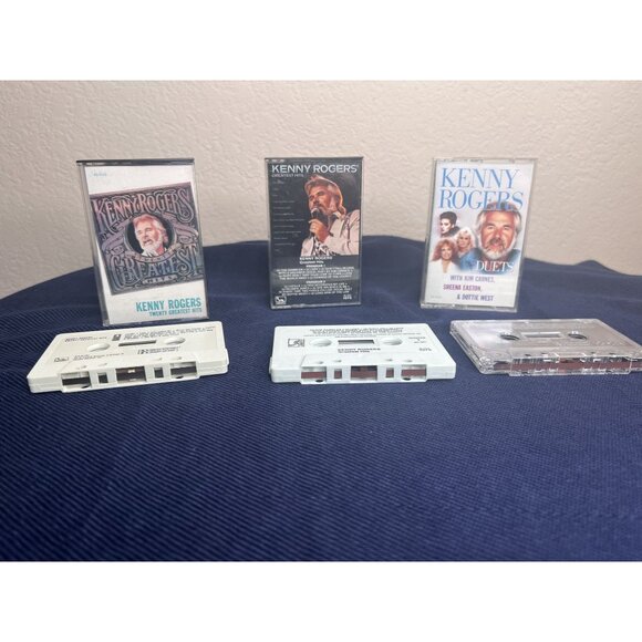 Kenny Rogers Cassette Tapes Lot of 3: Greatest Hits, Duets, 20 Greatest Hits - Picture 1 of 7